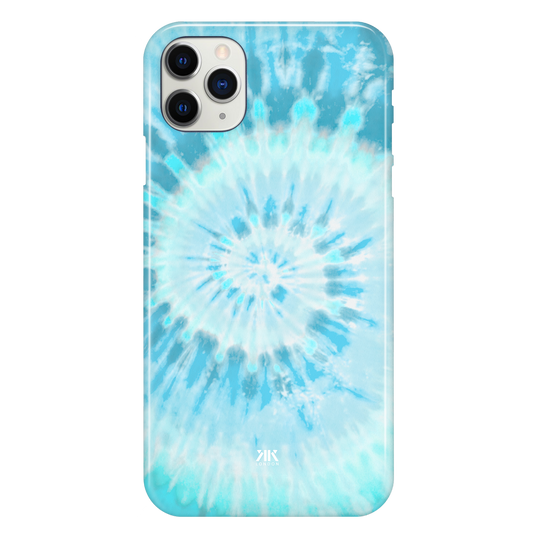 Blue Spiral Tie Dye Phone Case