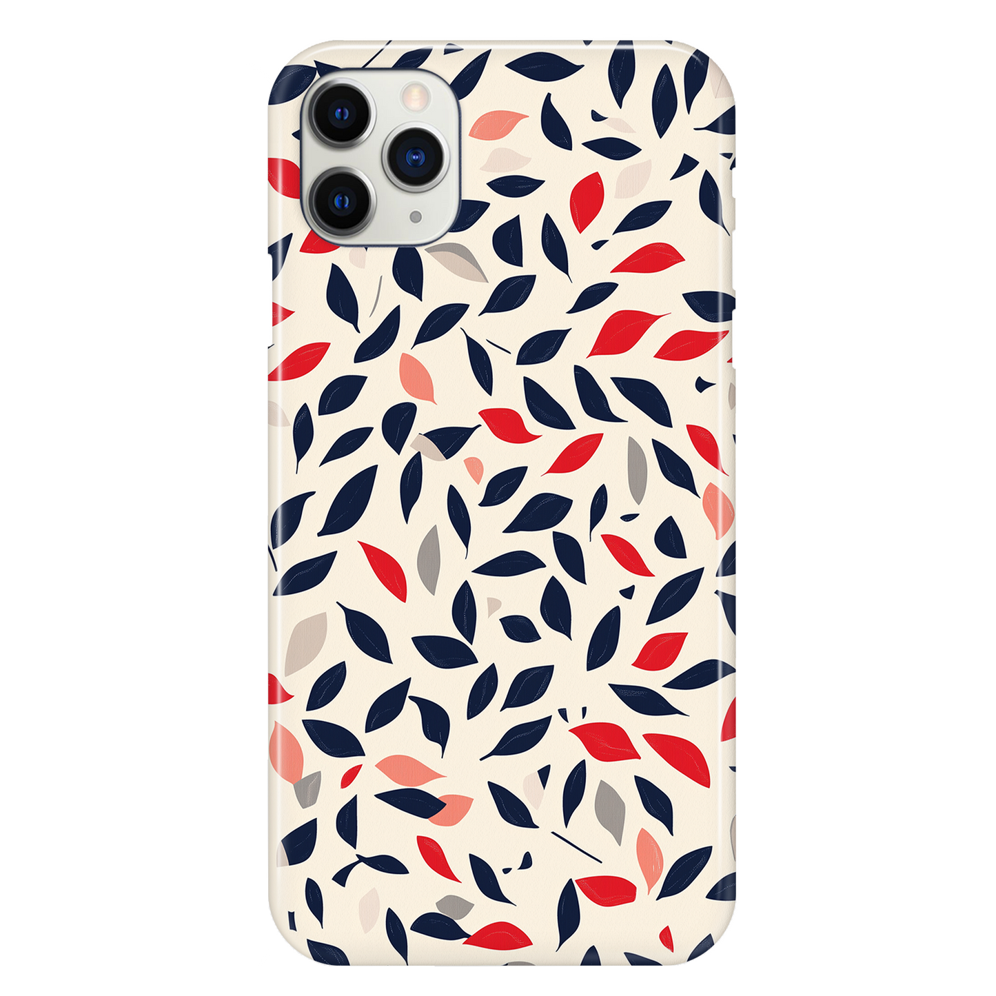 Blue and Red Leaves Phone Case