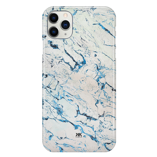 Marble White and Blue Phone Case